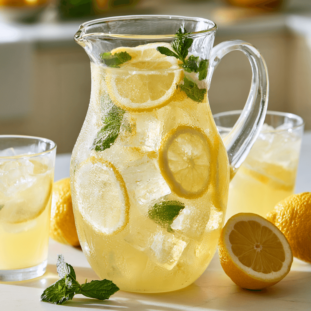 Frisk hemmagjord lemonad